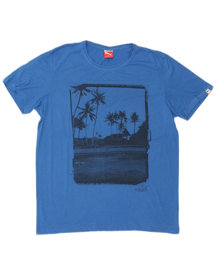 T-shirt grafica da uomo PUMA grande blu