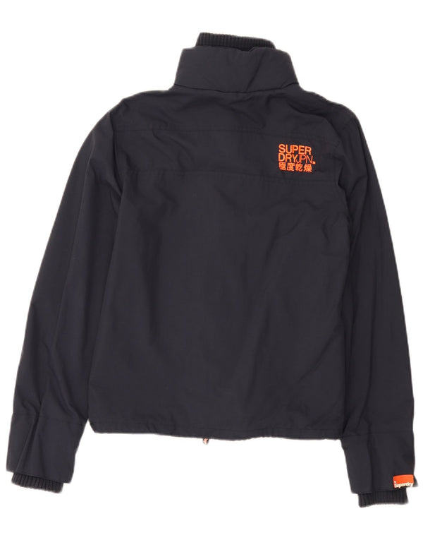 Giacca antipioggia da donna Superdry The Windcheater Graphic UK 12 medio blu navy