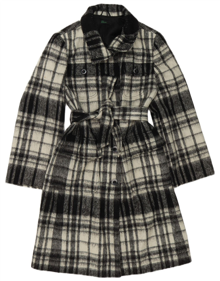 Soprabito Donna Benetton IT 44 Medio Nero Lana Check