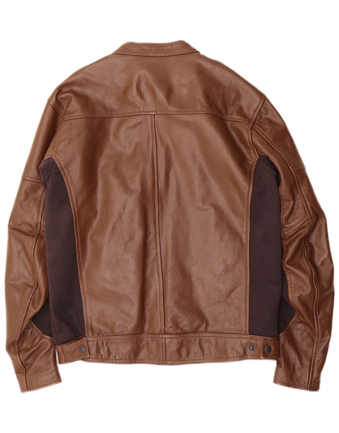 Giacca da pilota in pelle da uomo Course UK 38 Pelle color block marrone medio