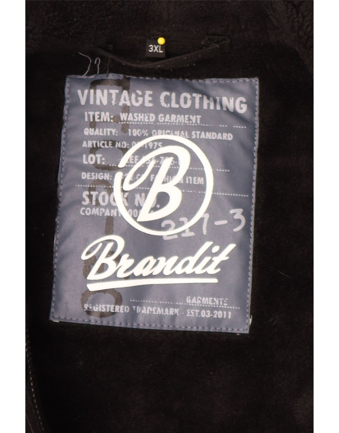 Giacca parka con cappuccio da uomo BRANDIT UK 46 3XL poliestere nero