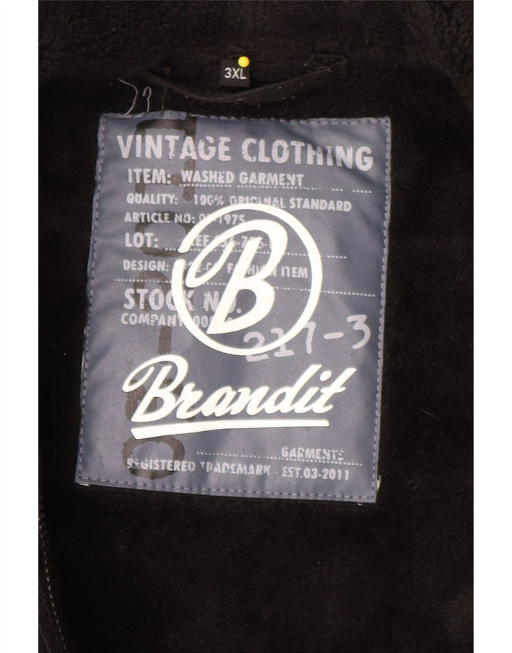 Giacca parka con cappuccio da uomo BRANDIT UK 46 3XL poliestere nero