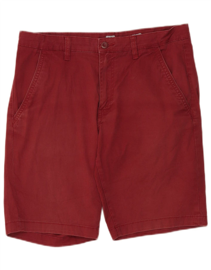 DACK'S Mens Regular Fit Chino Shorts IT 48 Medium W34 Burgundy