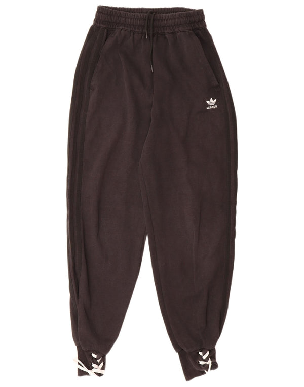 Pantaloni da tuta con grafica Adidas da donna Joggers UK 4 XS neri