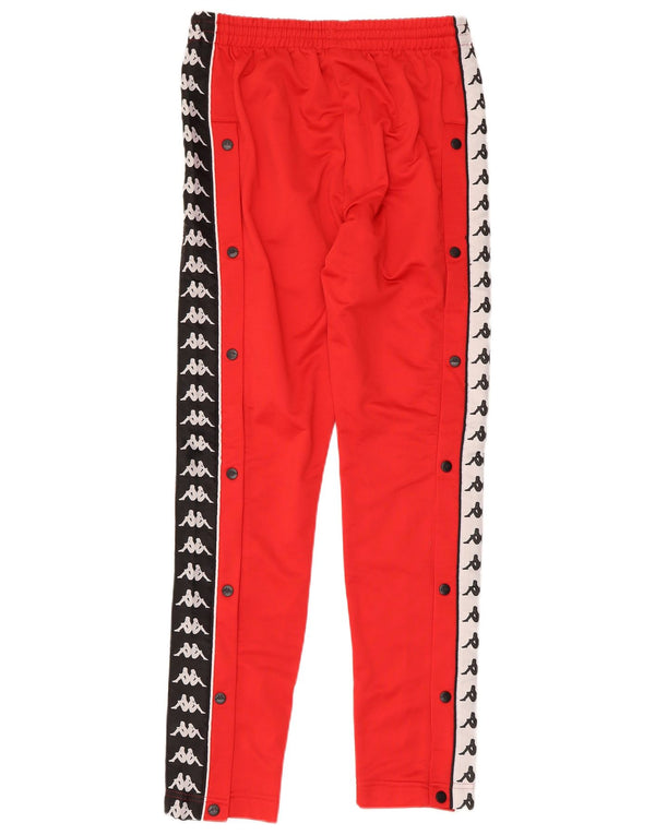 Pantaloni da tuta con grafica Kappa da uomo Small in poliestere color block rosso