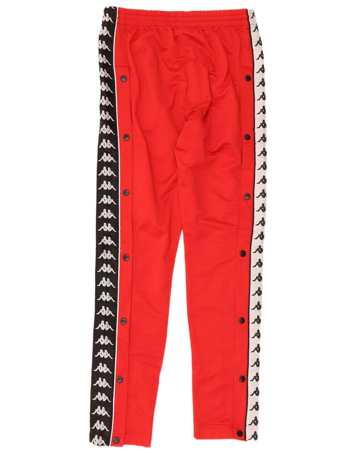 Pantaloni da tuta con grafica Kappa da uomo Small in poliestere color block rosso