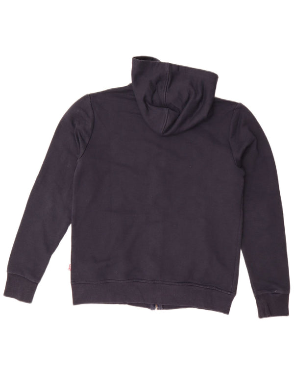 Maglione con cappuccio e zip grafica per ragazzi Levi's 13-14 anni in cotone blu navy