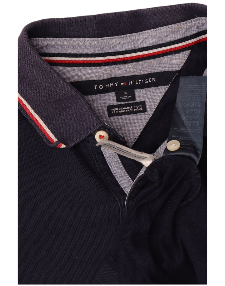 Polo da uomo Tommy Hilfiger media cotone blu navy