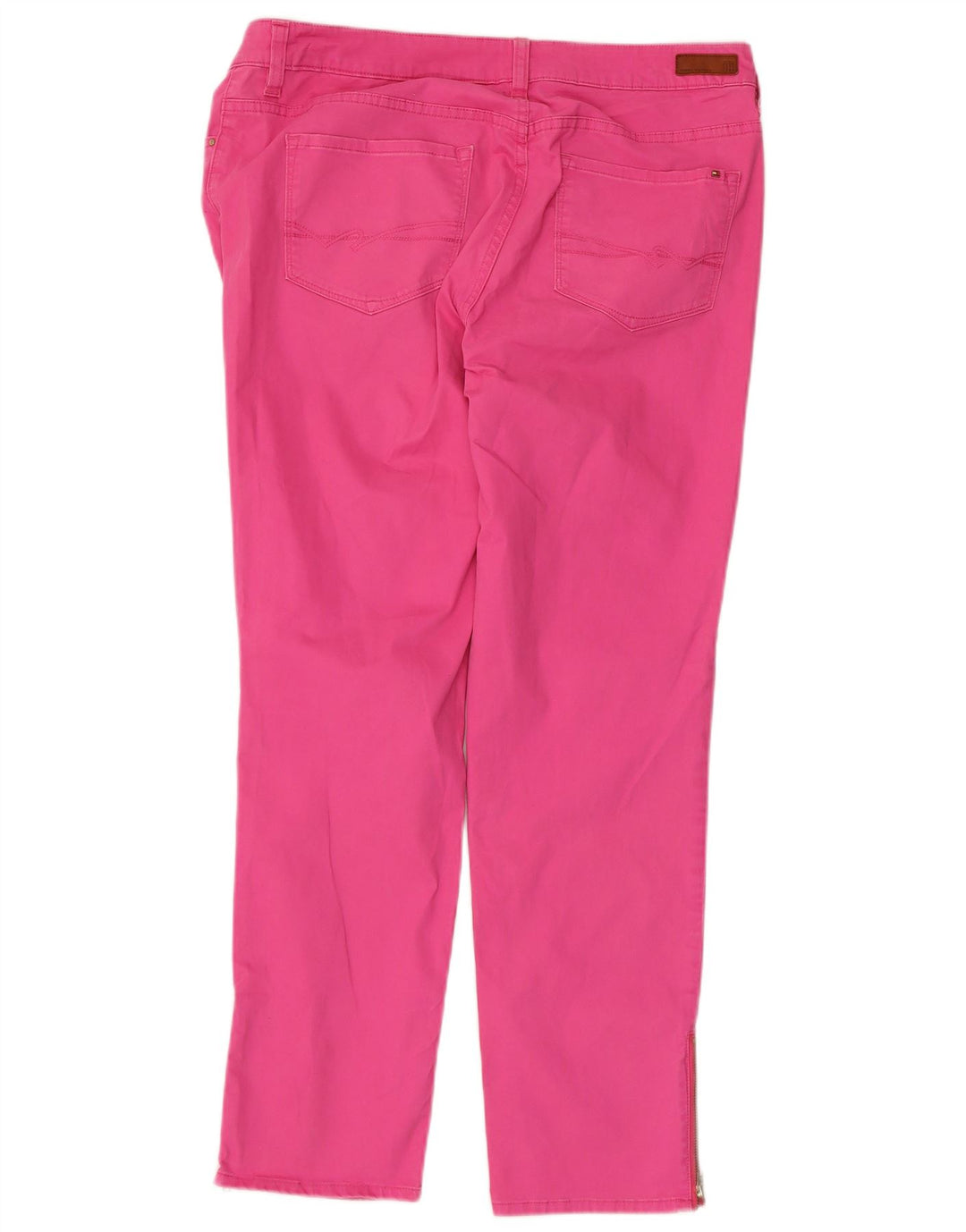 TOMMY HILFIGER Pantaloni casual dritti da donna US 12 Large W36 L28 Rosa
