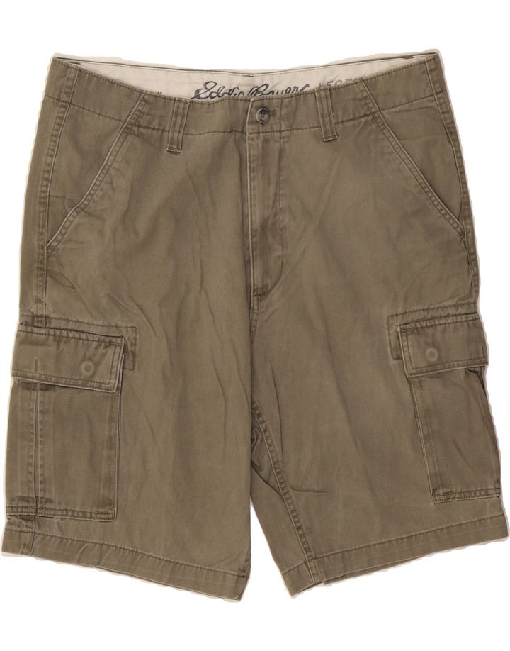 EDDIE BAUER Mens Cargo Shorts W35 Large Khaki Cotton Vintage Eddie Bauer and Second-Hand Eddie Bauer from Messina Hembry 