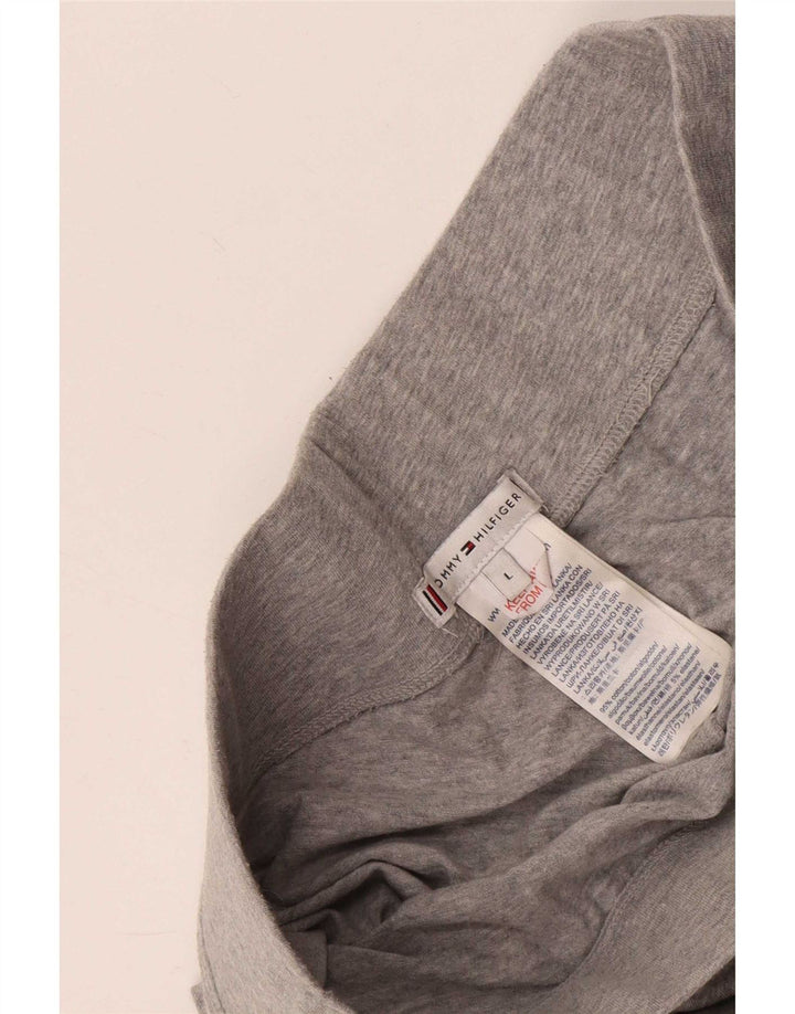 Leggings grafici da donna Tommy Hilfiger UK 16 grande cotone grigio