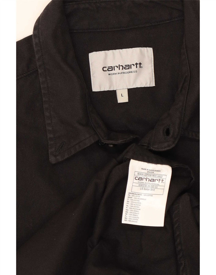 Camicia da uomo Carhartt grande in cotone nero