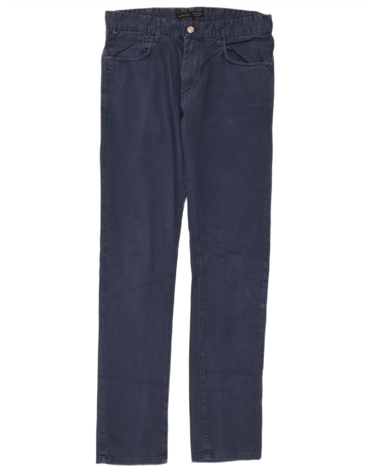 Pantaloni casual slim da uomo Zara EU 40 medi W31 L34 blu