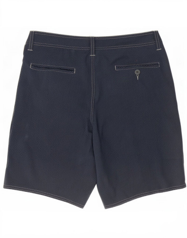 Patagonia Pantaloncini chino da uomo W30 Medium Navy Blue Chevron Poliestere