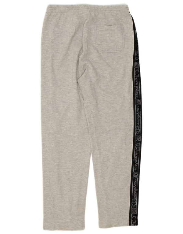 Pantaloni da tuta con grafica Champion da uomo, grandi, in cotone color block grigio