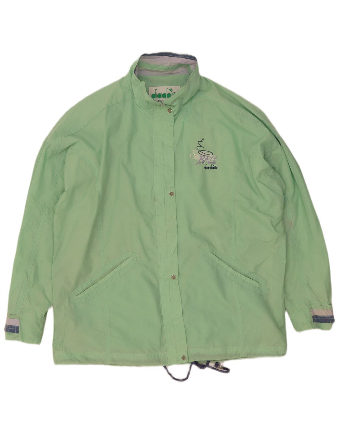 Giacca antipioggia oversize da donna Diadora UK 14 nylon verde medio