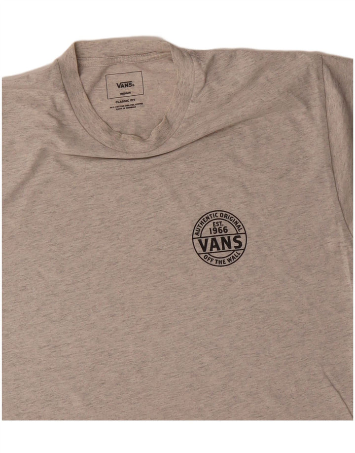 T-shirt grafica da uomo con vestibilità classica VANS, in cotone mélange grigio medio