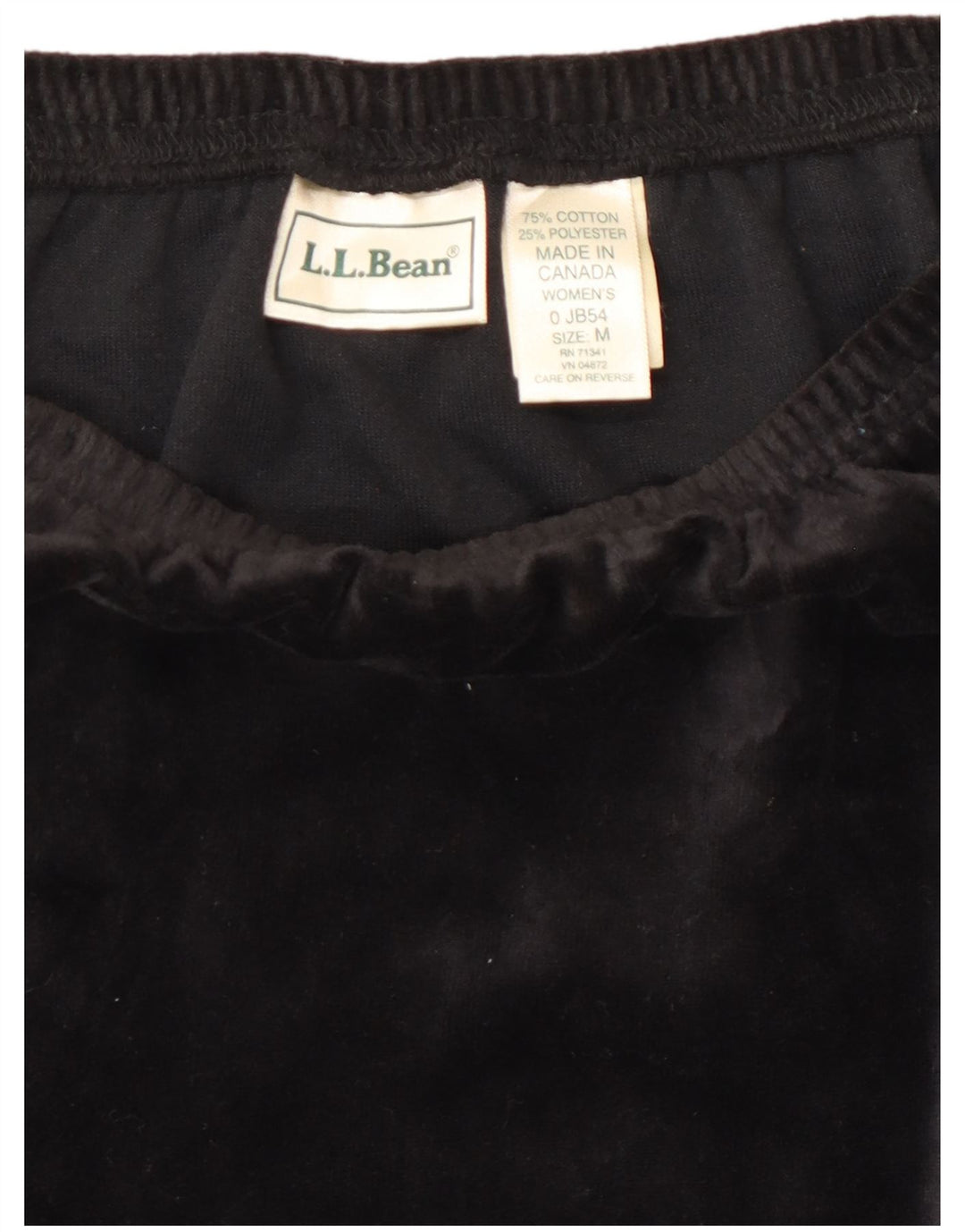 Gonna a trapezio da donna in velluto L.L.BEAN media W28 cotone nero