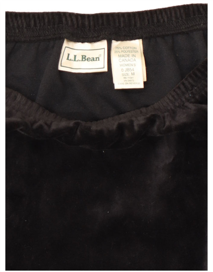 Gonna a trapezio da donna in velluto L.L.BEAN media W28 cotone nero
