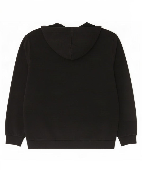 Felpa con cappuccio grafica da uomo Kappa 2XL cotone nero