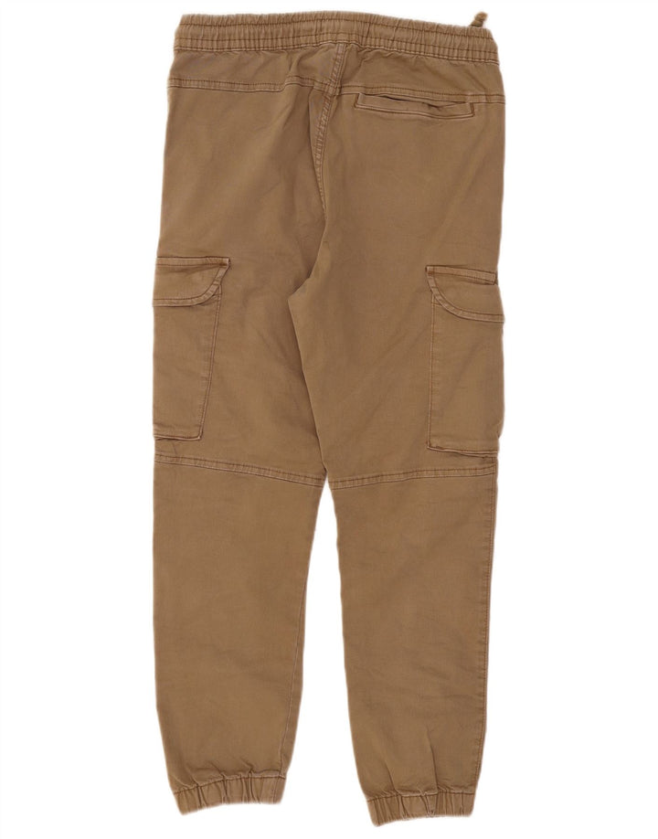 Pantaloni cargo da uomo Zara Crop Joggers piccoli W30 L25 Beige