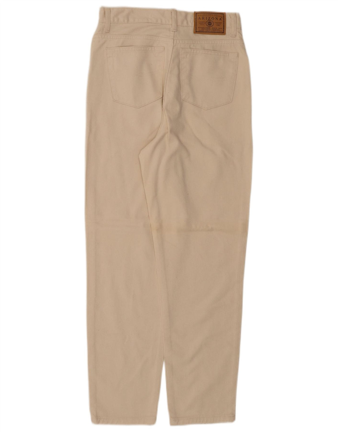 ARIZONA Pantaloni casual affusolati a vita alta da donna W28 L28 Cotone beige