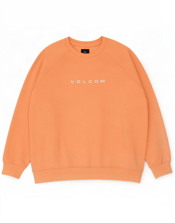 Felpa con grafica da donna Volcom UK 20 2XL Cotone arancione
