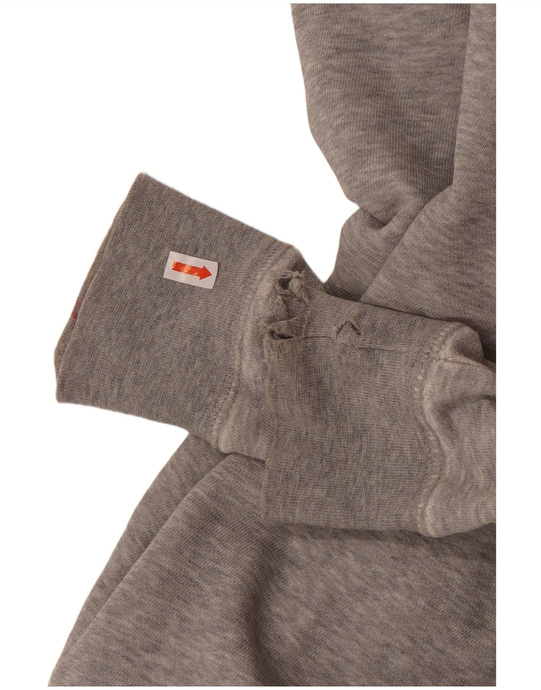 NIKE Mens Zip Hoodie Sweater Small Grey Cotton