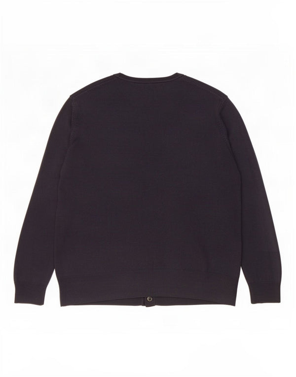Maglione cardigan da donna Marks & Spencer UK 18 XL Acrilico blu navy