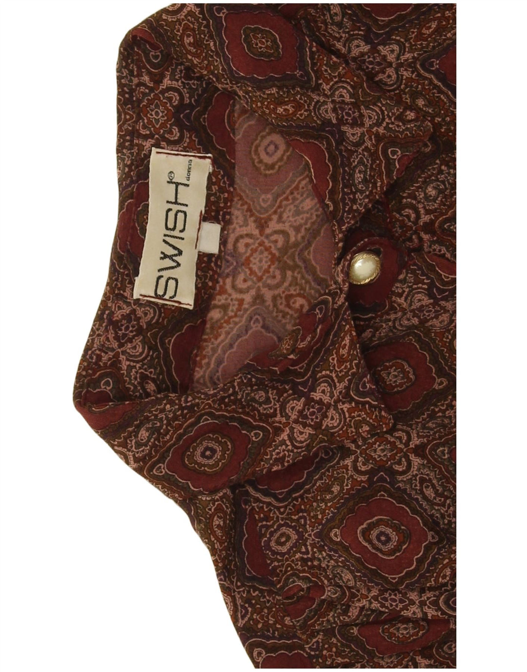 Camicia da donna Swish UK 18 XL Borgogna Ikat