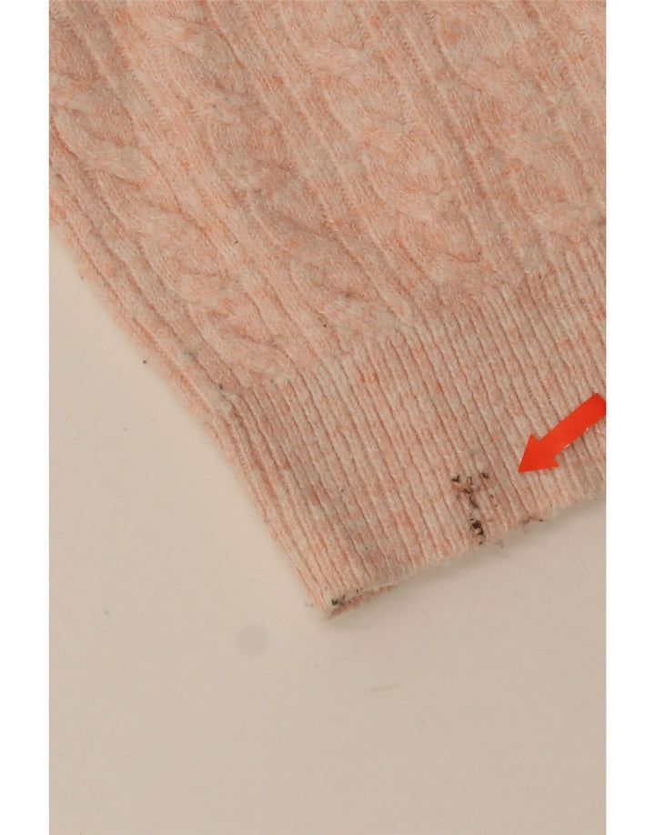 Maglione con scollo a V con cappuccio da donna Marks & Spencer UK 14 Rosa medio