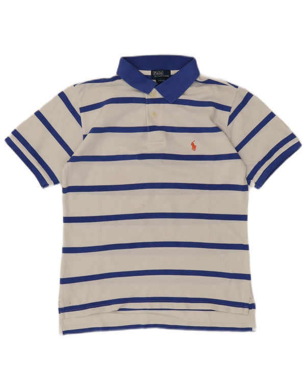 POLO RALPH LAUREN Polo Bambino 8-9 Anni Piccola in Cotone a Righe Bianche