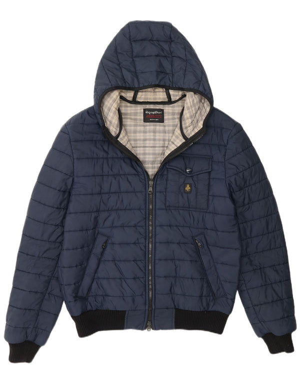 Giacca imbottita con cappuccio da uomo Refrigiwear IT 52 Large in poliestere blu navy