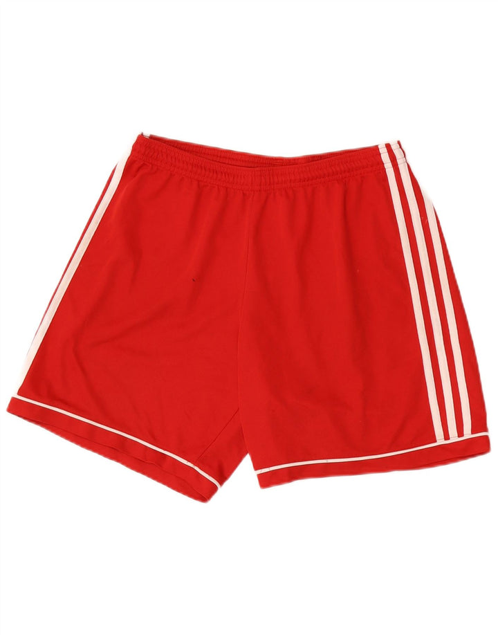 Adidas Pantaloncini sportivi regolari da uomo con grafica media rossa in poliestere sportivo