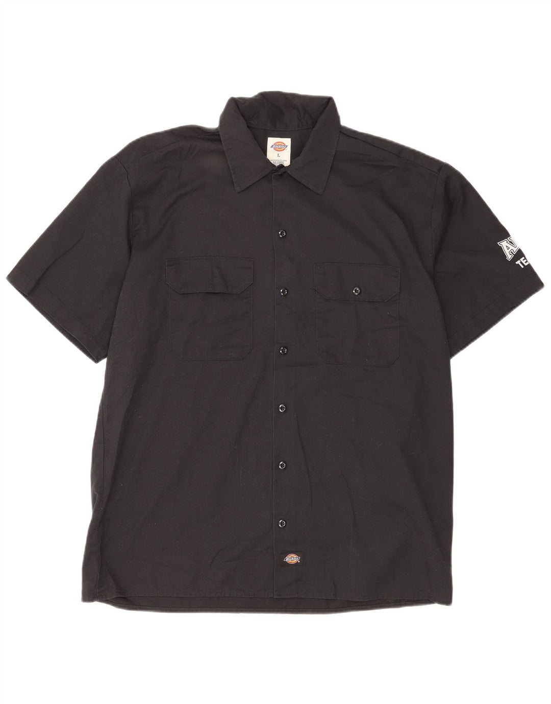 DICKIES Camicia grafica da uomo a maniche corte grande in cotone nero