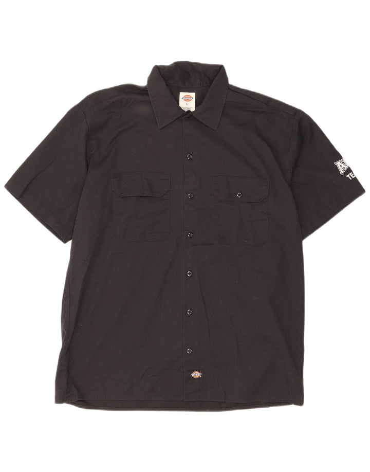 DICKIES Camicia grafica da uomo a maniche corte grande in cotone nero