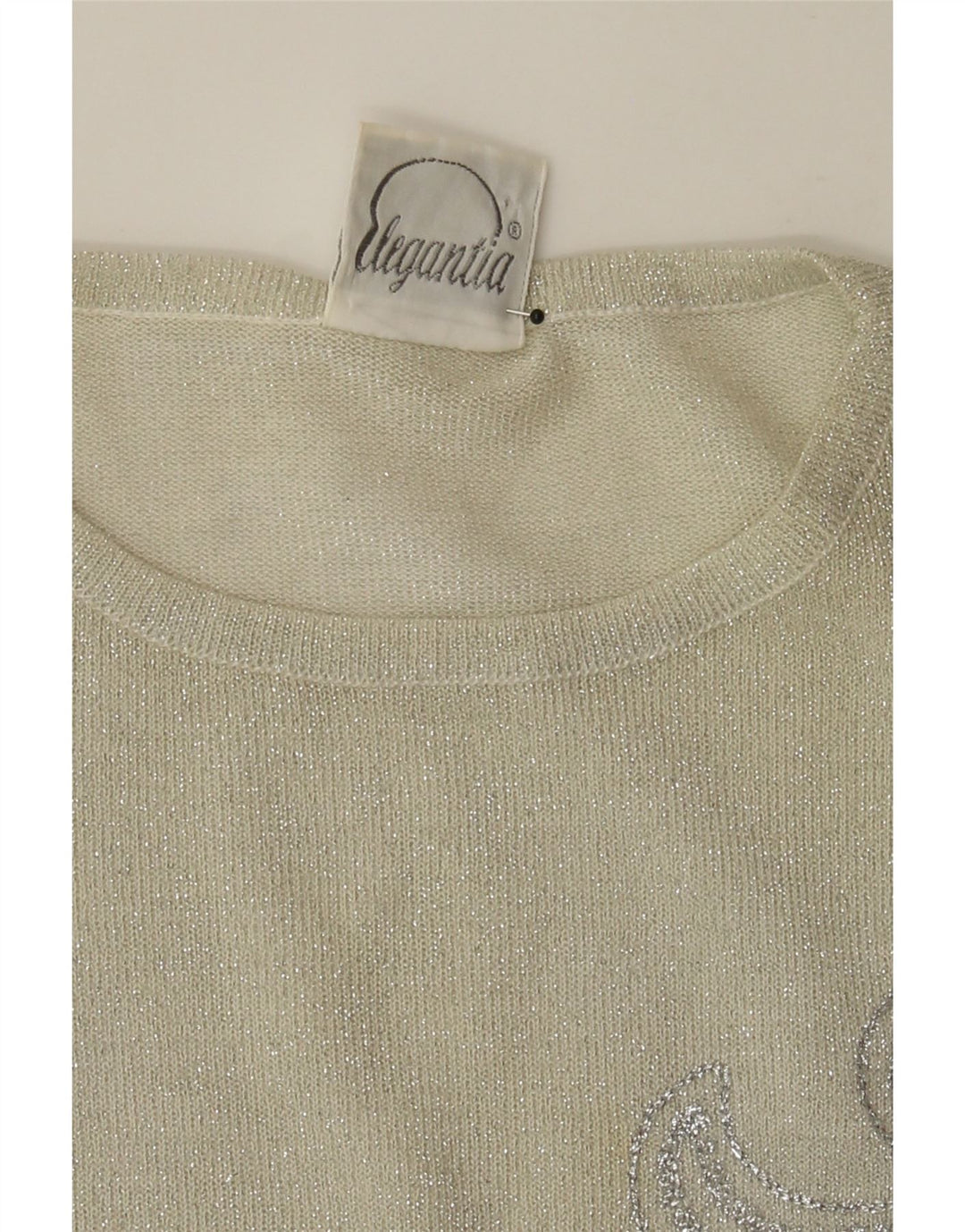 VINTAGE Womens Boat Neck Jumper Sweater IT 42 Medium Beige Vintage Vintage and Second-Hand Vintage from Messina Hembry 