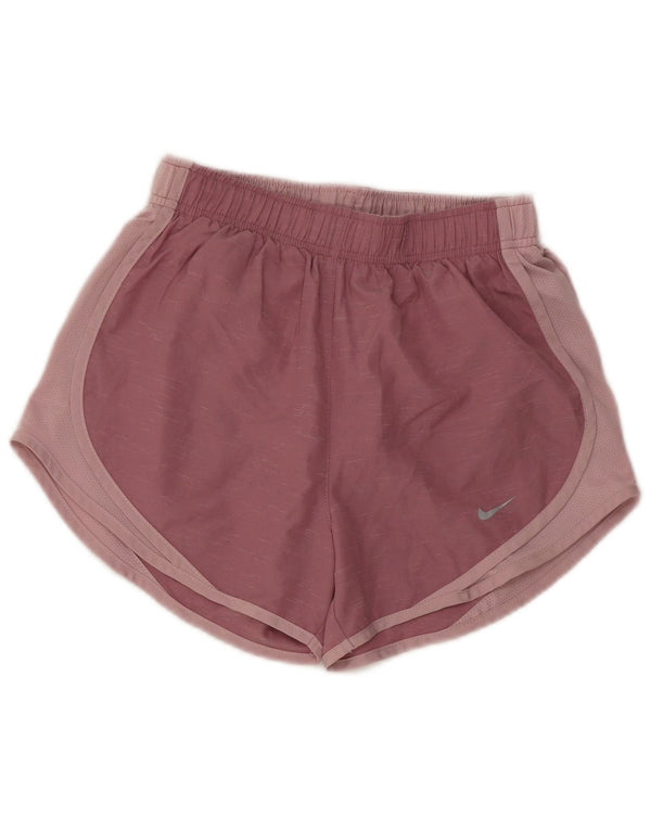 Pantaloncini sportivi Nike da donna Dri Fit UK 4 XS poliestere color block viola