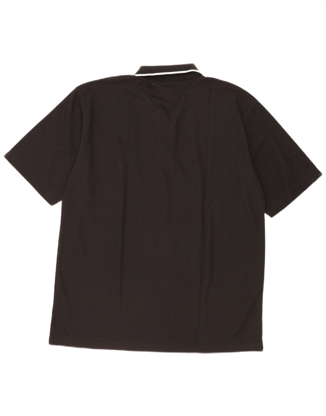 Polo Umbro da uomo grande in poliestere nero