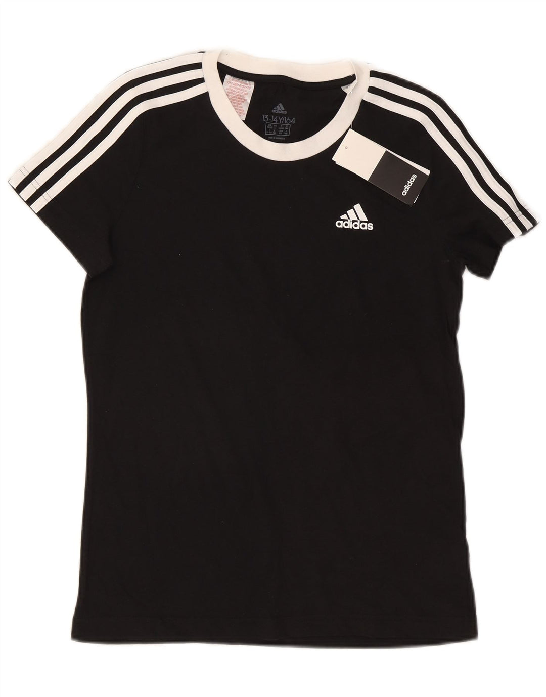 Maglietta Adidas Ragazzo Top 13-14 Anni Cotone Nera