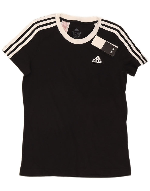 Maglietta Adidas Ragazzo Top 13-14 Anni Cotone Nera