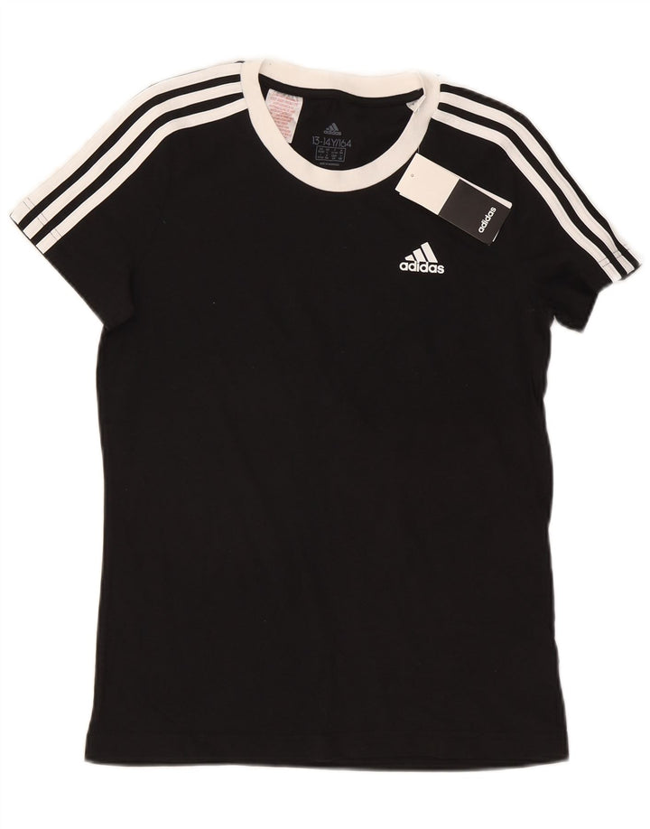 Maglietta Adidas Ragazzo Top 13-14 Anni Cotone Nera