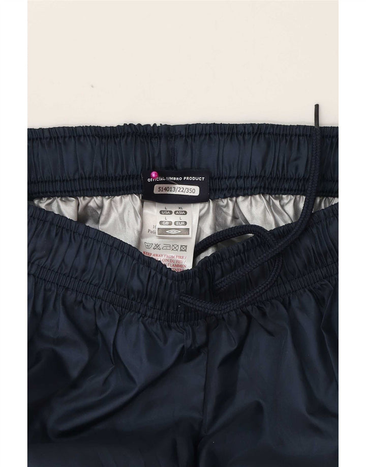 Pantaloni da tuta con grafica da uomo Umbro Large in poliestere blu navy
