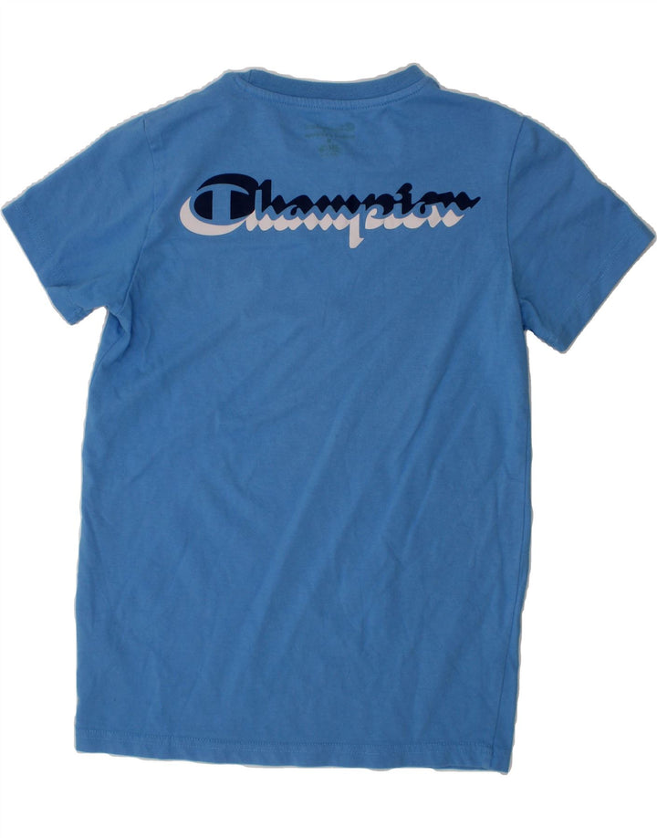CHAMPION Boys Graphic T-Shirt Top 9-10 Years Medium Blue Cotton Vintage Champion and Second-Hand Champion from Messina Hembry 