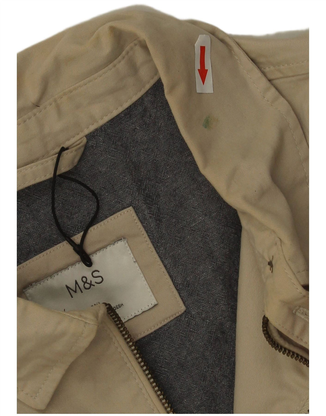 Giubbotto bomber da uomo Marks & Spencer UK 44 2XL Cotone beige