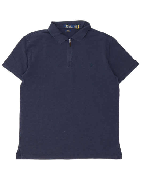 Polo Ralph Lauren Camicia slim fit da uomo grande in cotone blu navy