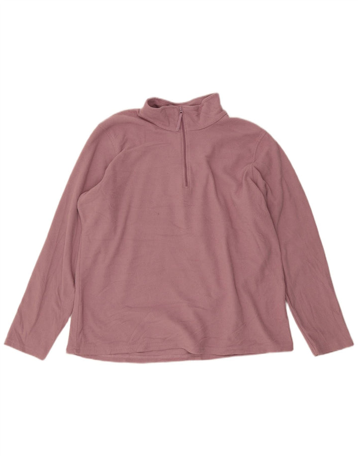 MOUNTAIN WAREHOUSE Maglione in pile da donna con collo e zip UK 18 XL Rosa
