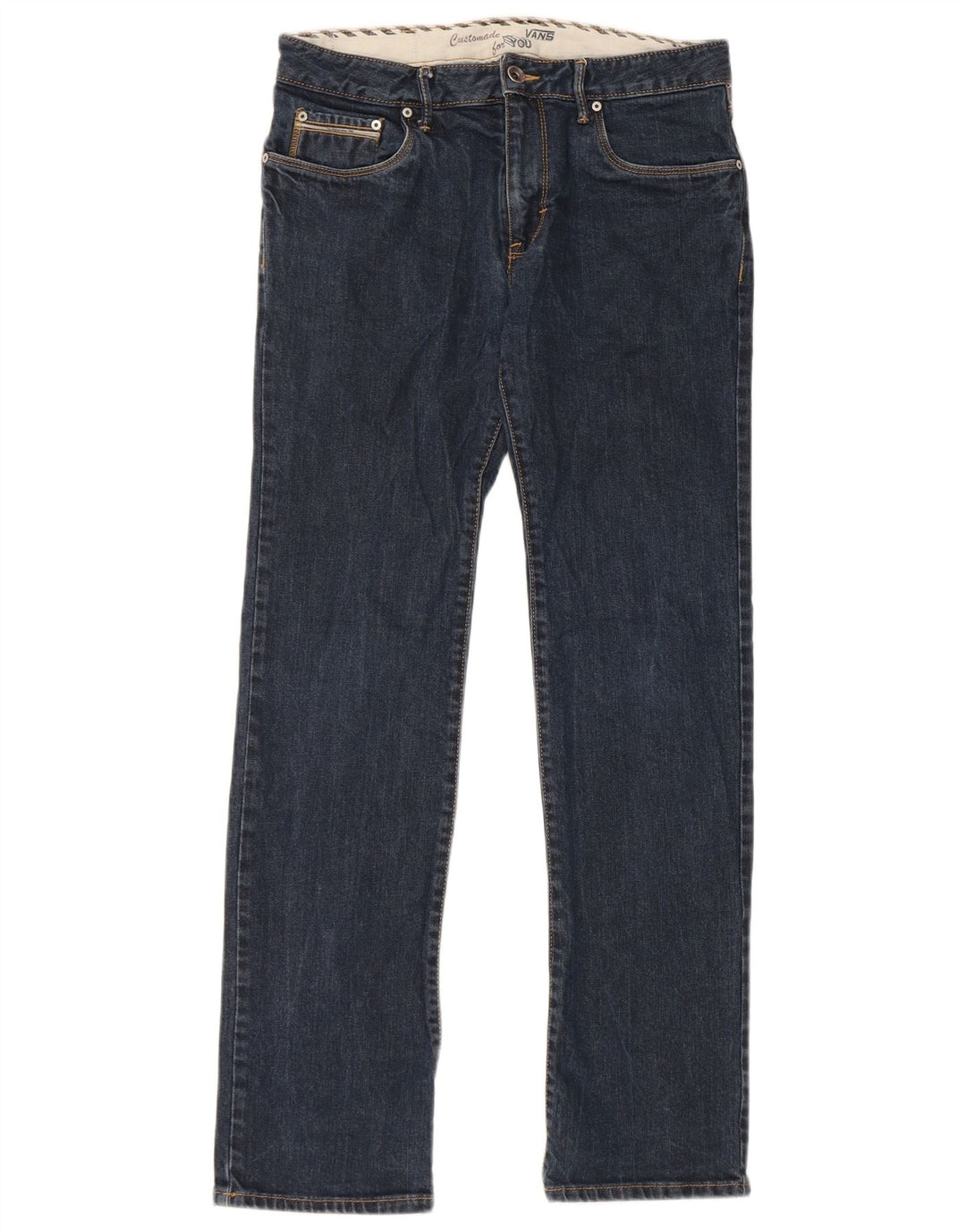 Jeans dritti da uomo Vans W29 L30 cotone blu navy