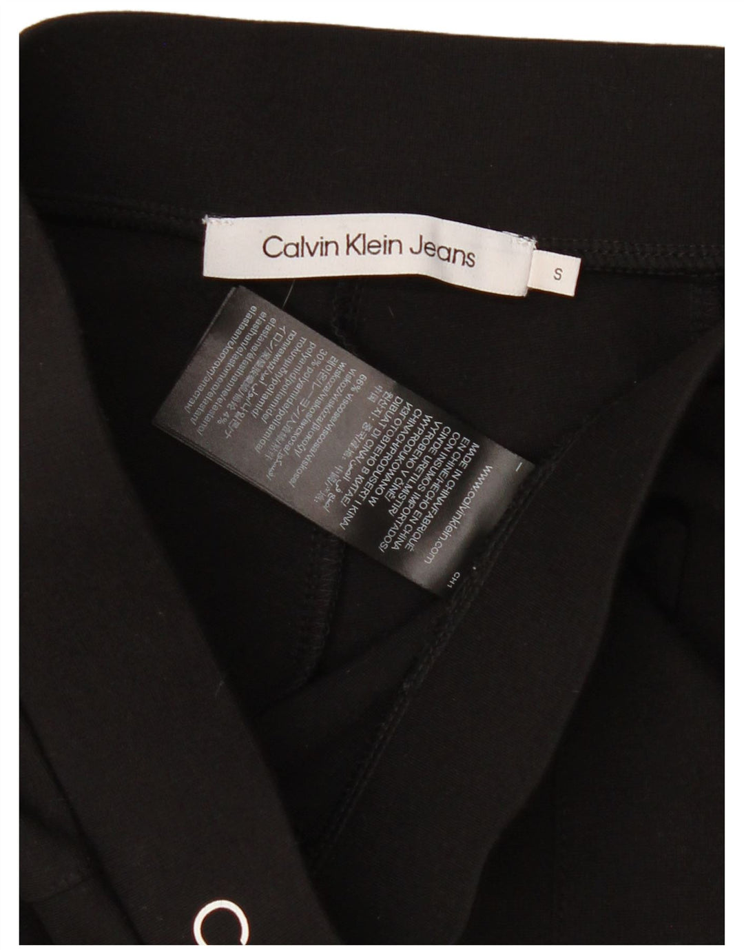 Leggings grafici da donna Calvin Klein UK 10 Small viscosa nera