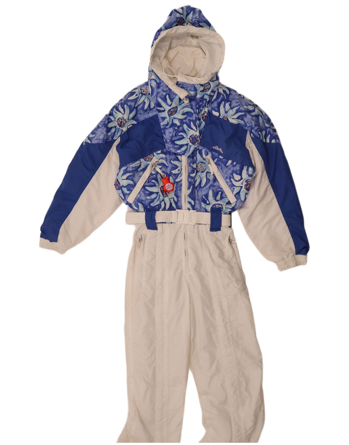 Tuta da sci oversize con cappuccio da donna Ellesse IT 40 Small White Floral